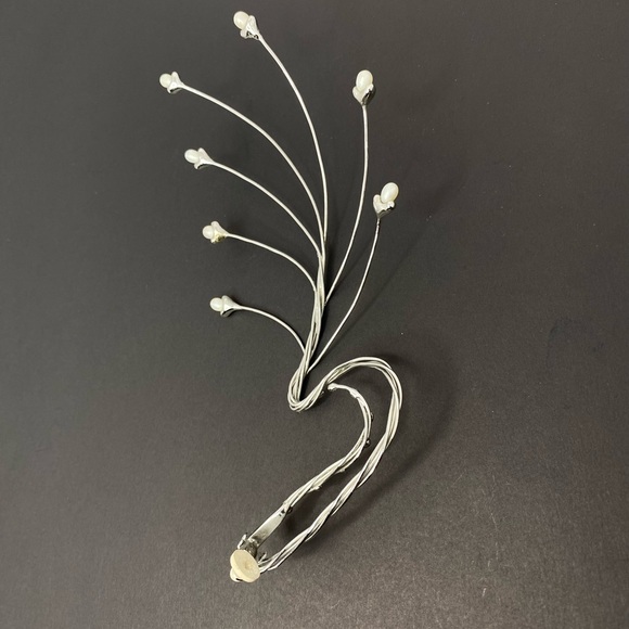 ELVEN EAR GEAR PEARL WING ELABORATE EARRING CULTURED PEARLS & SILVER RIGHT EAR! - Picture 8 of 14